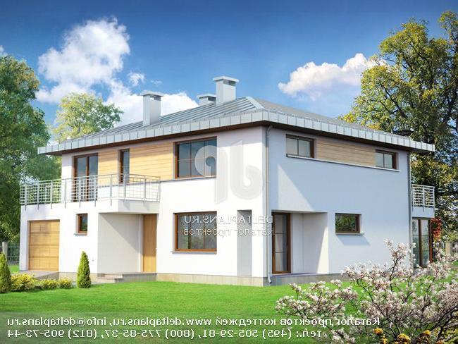 Двухэтажный коттедж проект № A-214-1K Двухэтажный коттедж проект № A-214-1K