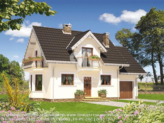 Проект коттеджа с гаражом для узкого участка № A-219-1P Проект коттеджа с гаражом для узкого участка № A-219-1P