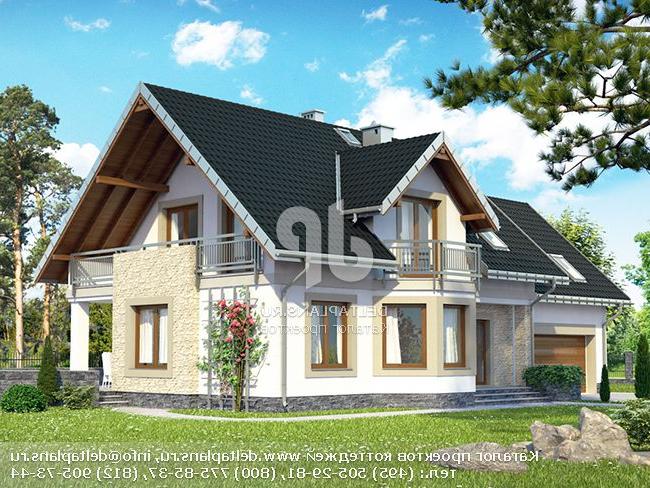 Дом с гаражом на 2 машины проект № A-232-1P Дом с гаражом на 2 машины проект № A-232-1P