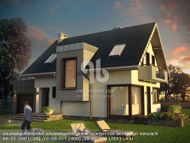 Красивый дом с гаражом № A-302-1P Красивый дом с гаражом № A-302-1P