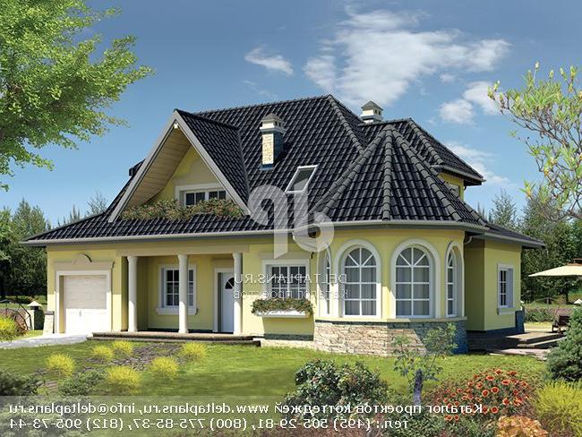 Загородный дом с башней № A-305-1P Загородный дом с башней № A-305-1P