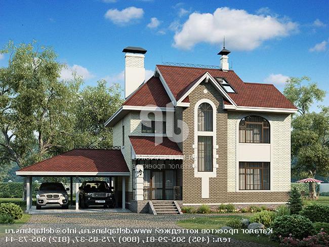 Кирпичный дом с гаражом и бильярдной № H-155-2P Кирпичный дом с гаражом и бильярдной № H-155-2P