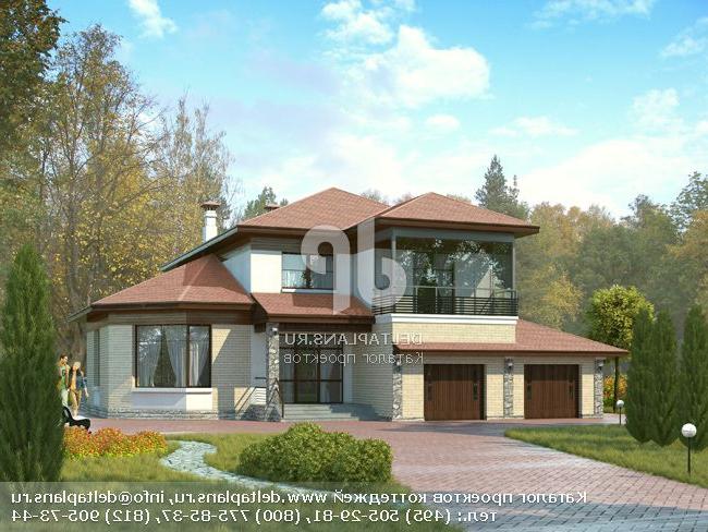 Типовой проект дома с гаражом на две машины № H-306-1K Типовой проект дома с гаражом на две машины № H-306-1K