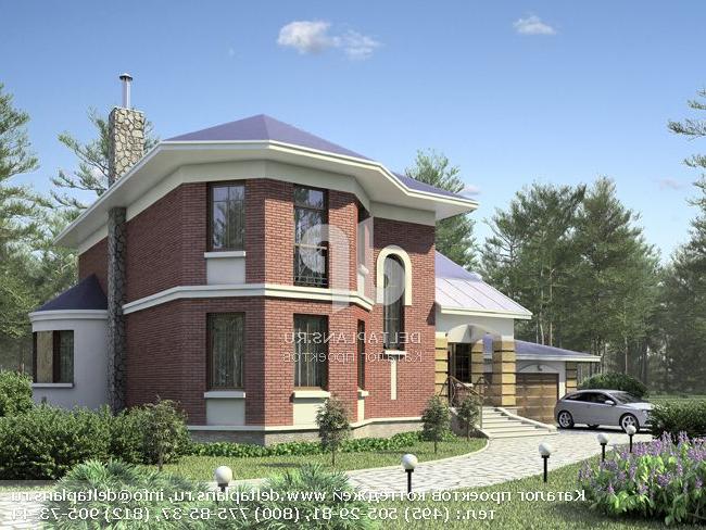 Дом коттедж из кирпича № L-252-1K Дом коттедж из кирпича № L-252-1K