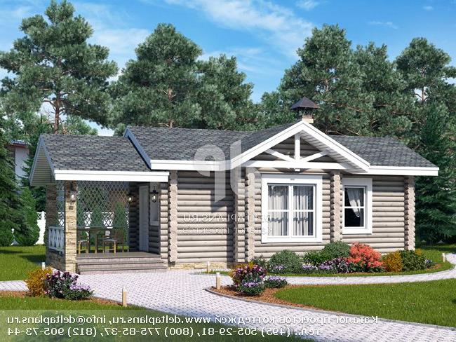 Проект деревянной бани № N-033-1D Проект деревянной бани № N-033-1D