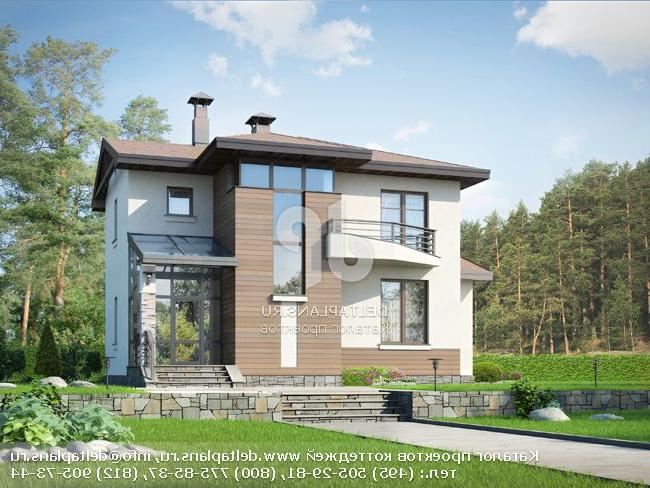 Двухэтажный дом с террасой № T-166-2P Двухэтажный дом с террасой № T-166-2P