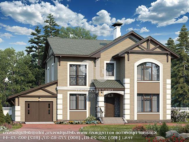 Проект коттеджа 2 этажа, с гаражом № T-220-2P Проект коттеджа 2 этажа, с гаражом № T-220-2P