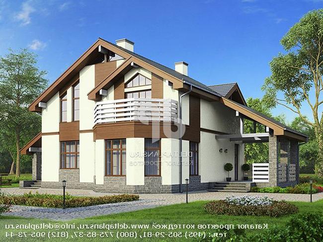 Современный дом с эркером № U-173-1P Современный дом с эркером № U-173-1P