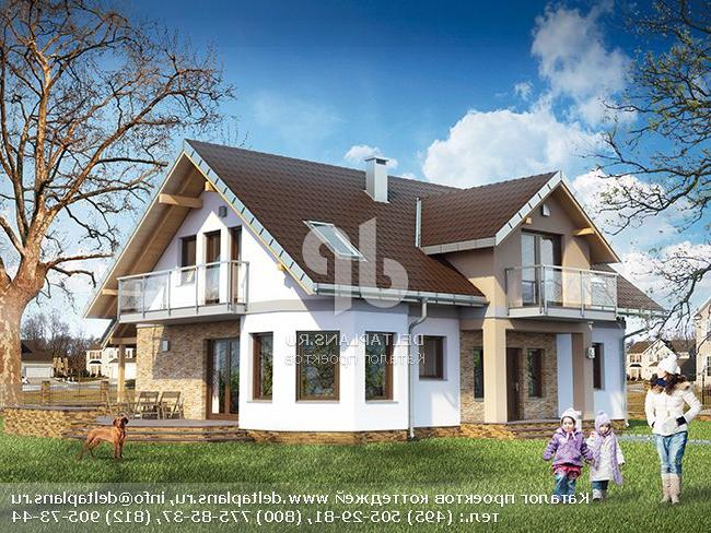 Загородный дом с двускатной кровлей № V-297-1P Загородный дом с двускатной кровлей № V-297-1P