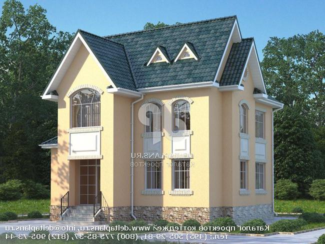 Двухэтажный дом из кирпича проект № W-130-1K Двухэтажный дом из кирпича проект № W-130-1K