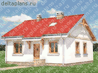 Проект кирпичного дома № A-063-1K - вид спереди