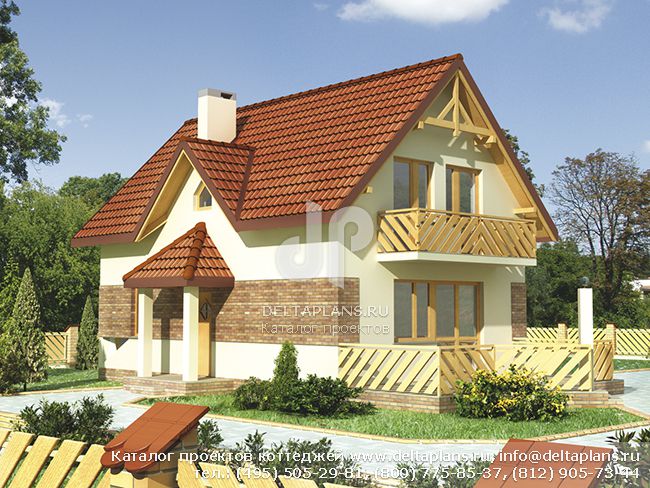 Проект загородного дома из керамических блоков № A-095-1K