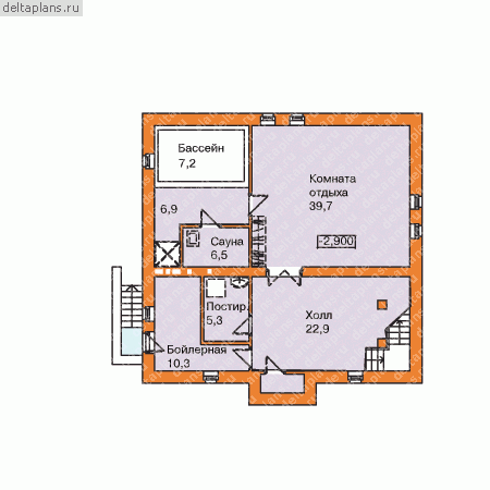 Проект 4 этажного жилого дома № B-364-1K [30-11] - цоколь