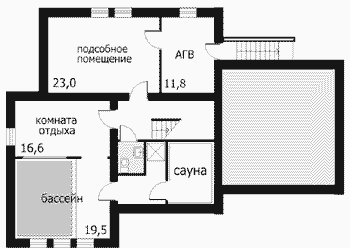Респектабельный 3 этажный коттедж с гаражом № B-382-1K [С-002, 30-04] - цоколь