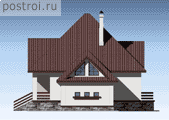 Респектабельный 3 этажный коттедж с гаражом № B-382-1K [С-002, 30-04] - вид справа