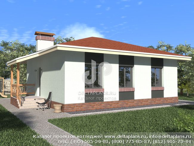 Проект пенобетонного дома № C-090-1P