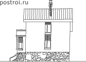 3 этажный кирпичный дом с гаражом № C-178-1K - вид справа