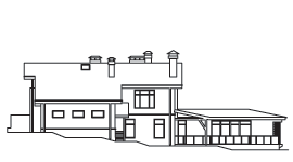 Кирпичный дом-коттедж с бассейном № C-401-1K - вид справа