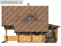 Уютный деревянный дом № D-081-1D - вид справа