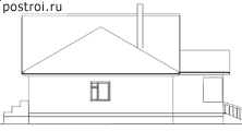 Экономичный 2 этажный дом из пенобетона № D-112-1P - вид справа