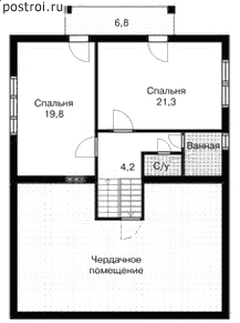 3-х этажный дом из кирпича № G-258-1K - 3-й этаж