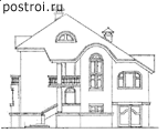 Цокольный дом с сауной 12 на 11 № G-285-1K - вид спереди