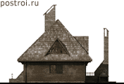 Деревянный дом-коттедж с подвалом № J-108-1D - вид справа