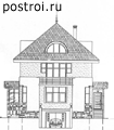 Проект трехэтажного дома 9 на 12,6 № K-295-1P - вид спереди