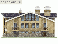 Проект пенобетонного дома № K-493-1P - вид справа