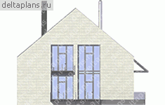 Современный дом с панорамными окнами № M-253-1K - вид сзади