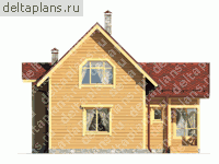 Деревянный дом, чертежи-проект № N-109-1D - вид слева