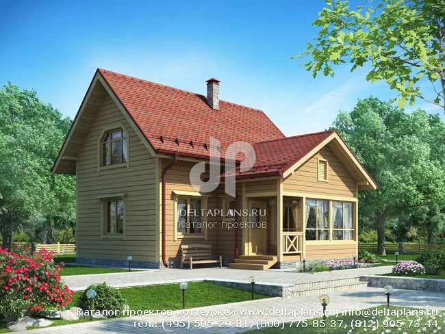 Деревянный дом, чертежи-проект № N-109-1D