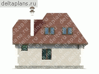 Небольшой дом с сауной № N-129-1P - вид сзади