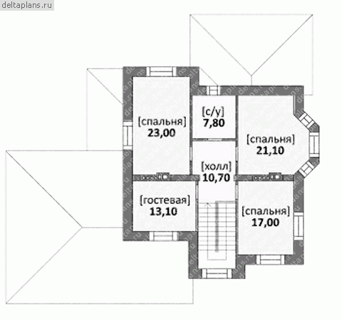 Проект дома с тренажерным залом и сауной № N-353-1K - 2-й этаж