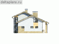 Проект кирпичного дома из теплой керамики № O-272-1K - вид справа