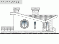 Проект кирпичного дома № T-061-1K - вид слева