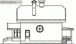 Жилой дом с мансардой № T-104-1K [35-35, W-125, 7-572, G-1184-0] - вид справа