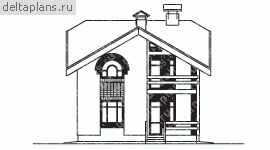 Проект небольшого загородного дома № T-114-1K [34-95, 7-406] - вид спереди