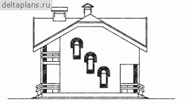 Проект небольшого загородного дома № T-114-1K [34-95, 7-406] - вид справа