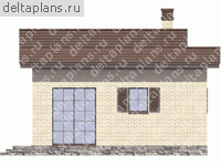 Проект кирпичного дома из теплой керамики № U-037-1K - вид справа