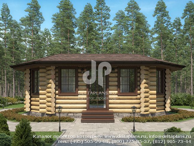 Проект деревянного дома № U-042-1D
