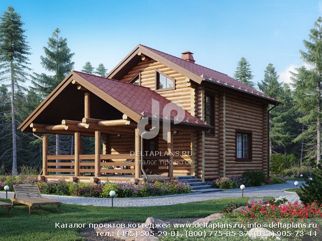 Проект деревянного дома № U-078-1D