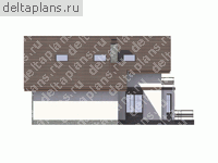 Проект кирпичного дома из теплой керамики № U-216-1K - вид слева