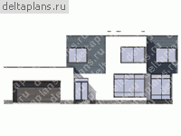 Проект пенобетонного дома № U-265-1P - вид спереди