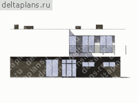 Проект кирпичного дома № U-332-1K - вид слева