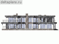 Проект кирпичного дома № U-488-1K - вид спереди