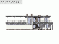 Проект кирпичного дома № U-488-1K - вид справа