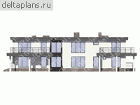 Проект кирпичного дома № U-488-1K - вид сзади