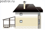 Небольшой индивидуальный дом № V-106-1P - вид слева