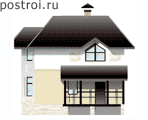 Небольшой индивидуальный дом № V-106-1P - вид справа